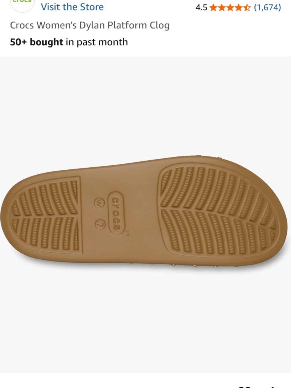 NEW Crocs Women's Dylan Platform Mule Clog — Tan Umber - Picture 9 of 9